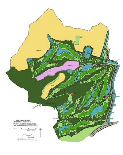 Bản vẽ tổng thể thi công sân tập golf